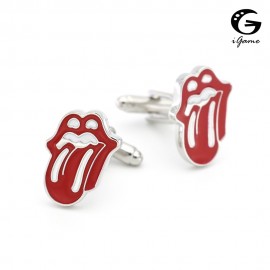 iGame New Arrival Punk Cuff Links Red Color Big Tongue Design Rock amp; Roll Style Shirt Cufflinks Free Shipping
