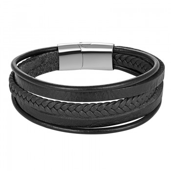 New Design Multi-layers Handmade Braided Cowhide Bracelet amp; Bangle For Men Male Hand Jewelry Stainless Steel Fashion Bangles