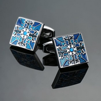 DY New luxury jewelry brand of high-grade mahogany carbon fiber retro pattern Cufflinks mens shirts Cufflinks free shipping