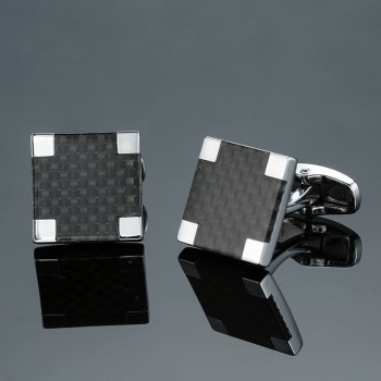 DY New luxury jewelry brand of high-grade mahogany carbon fiber retro pattern Cufflinks mens shirts Cufflinks free shipping