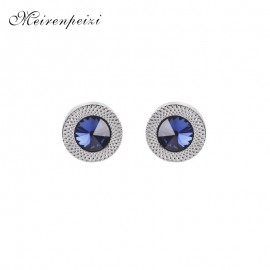 blue Crystal Cone Cufflinks Men Classic Brand blue Prismatic Cuff Button Designer High Quality Mens Shirt Taper Cuff Links
