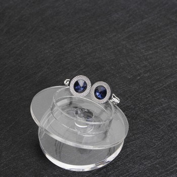 blue Crystal Cone Cufflinks Men Classic Brand blue Prismatic Cuff Button Designer High Quality Mens Shirt Taper Cuff Links