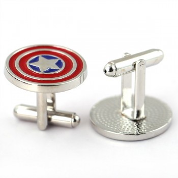 HSIC JEWELRY Metal Alloy Superhero Cuff Link Superman Spider-Man Iron Man  Captain America Cuff Buttons size 2cm*2cm