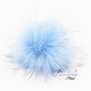 Furling 12pcs Pom Poms DIY Wholesale 10cm Soft Faux Fox Fur Pom Pom Ball for Knitting Hat  Accessories Keychain Accessory
