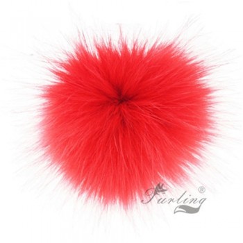 Furling 12pcs Pom Poms DIY Wholesale 10cm Soft Faux Fox Fur Pom Pom Ball for Knitting Hat  Accessories Keychain Accessory