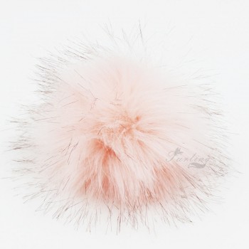 Furling 12pcs Pom Poms DIY Wholesale 10cm Soft Faux Fox Fur Pom Pom Ball for Knitting Hat  Accessories Keychain Accessory