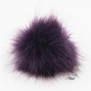 Furling 12pcs Pom Poms DIY Wholesale 10cm Soft Faux Fox Fur Pom Pom Ball for Knitting Hat  Accessories Keychain Accessory