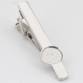 New Men Fashion Tie clips Alphabet Single Letter Silver Metal Tie Clip for Wholesale