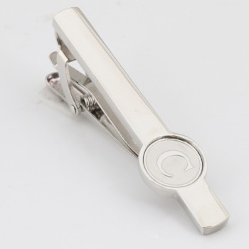 New Men Fashion Tie clips Alphabet Single Letter Silver Metal Tie Clip for Wholesale