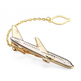 High-end brand mens tie clip vogue wedding shirt tie pin accessories gold plane tie clips classic design style