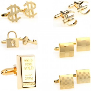 Fashion Gold Laser Dollar Cufflink Cuff Link 1 Pair Big Promotion