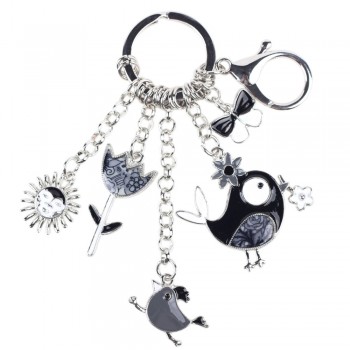 Bonsny 2016 Newest Fish Chicken Marvel Alloy Key Chain For Keys Women Girl Decorative Keychain Charm Pendant Jewelry Aceessories