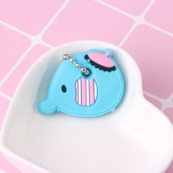 Cute Cartoon Emoticons Smile Key Cover Cap Silicone Amusing Head Yellow Face Stool Keychain Women Porte Clef