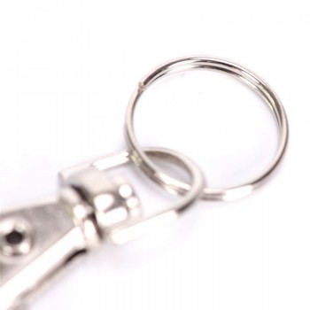 10Pcs Alloy Metal Key Chain Holder DIY Classic Silver Split Lobster Key Bag Hooks Clasp Clips Key Ring