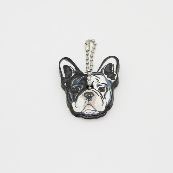 Cute Silicone French Bulldog Dog Key Cover Cap Keychain Women Key Chain Ring Girls Kids Bag Charm Accessories Pendant Porte Clef