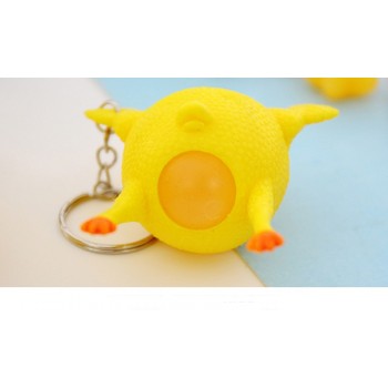 New Funny Spoof Tricky Gadgets Green Dinosaur Beans Toy Chicken Egg Laying Hens Crowded Stress Ball Keychain Keyring Relief Gift