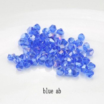 Wholesale 1000pcs Big Bag Colorful 4mm Bicone Crystal Beads Glass Beads Loose Spacer Beads bracelet Jewelry Making Accessories