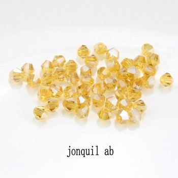Wholesale 1000pcs Big Bag Colorful 4mm Bicone Crystal Beads Glass Beads Loose Spacer Beads bracelet Jewelry Making Accessories