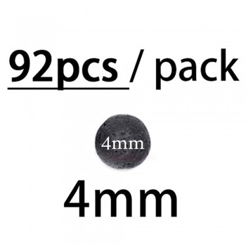 1 Pack Muti-size Natural Round Black Rock Volcanic Lava Stone Beads For Bracelets Essential Oil Diffuser Necklace Lockets