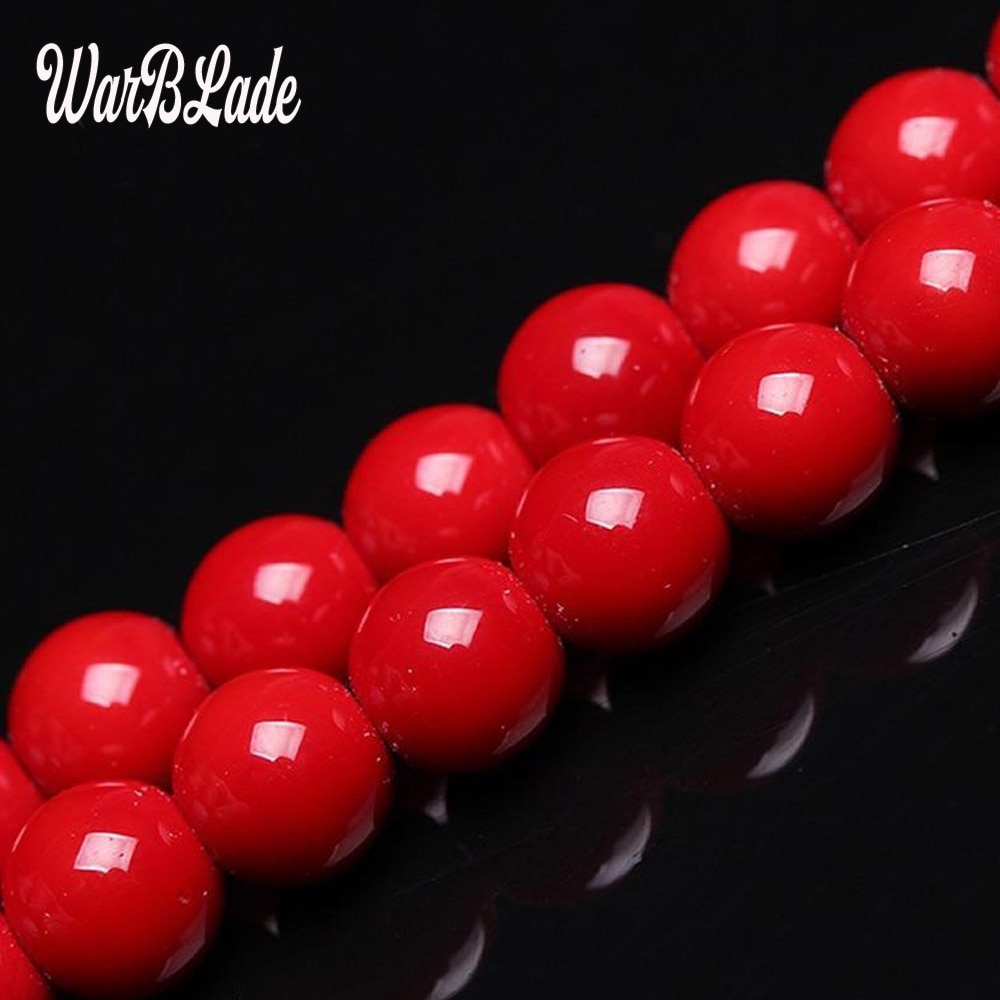 Wholesale High Quality Natural Stone Red Coral Beads Round Loose Beads 4mm 6mm 8mm 10mm For Jewelry Making Necklace DIY Bracelet