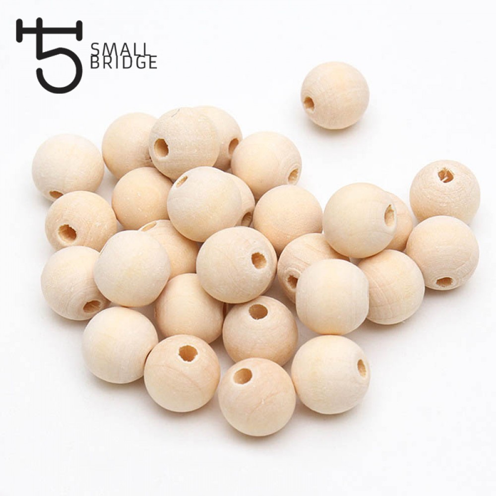 8mm Diy Natural Round Wood Beads for Jewelry Making Bracelet Men with Hole Charms Spacer Wood Beads Wholesale W101