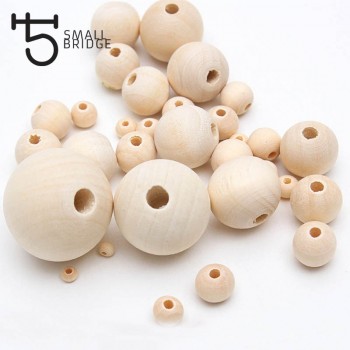 8mm Diy Natural Round Wood Beads for Jewelry Making Bracelet Men with Hole Charms Spacer Wood Beads Wholesale W101