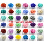 Wholesale 300Pcs 4mm Czech Glass Seed Spacer beads Jewelry Making DIY U Pick