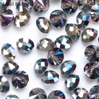 10mm Czech Loose Faceted Glass Crystal Beads For Jewelry Making Garment Decoration Perles Black Glass Geometry Beads Wholesale