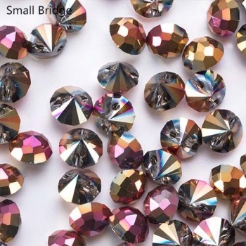 10mm Czech Loose Faceted Glass Crystal Beads For Jewelry Making Garment Decoration Perles Black Glass Geometry Beads Wholesale