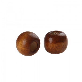 50pcs /lot 10mm Natural  Wood Spacer Oval Round Bead Big Hole For Bracelet Necklace DIY Jewelry Making 3 Natural Color Available
