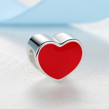 New Silver Plated Charm Bead Enamel Apple Lucky Clover Dress Pendant Charms Fit Pandora Bracelets Necklaces Women DIY Jewelry