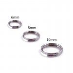 200pcs 6mm 8mm 10mm  Open Double Rings Split Rings Loops Double Jump Rings  For DIY Jewelry Making