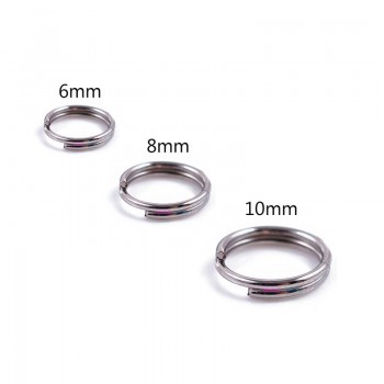 200pcs 6mm 8mm 10mm  Open Double Rings Split Rings Loops Double Jump Rings  For DIY Jewelry Making