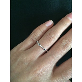 Real. 925 Sterling Silver Jewelry black agate Rounds Thin Ring (So Thin ) Openable Adjustable charms GTLJ1190