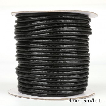 5-10 Meter 2.5/3/3.5/4/5mm Waxed Leather Cord Thread Wax Beading Wire Cord Strap Necklace Bracelet DIY Jewelry Findings