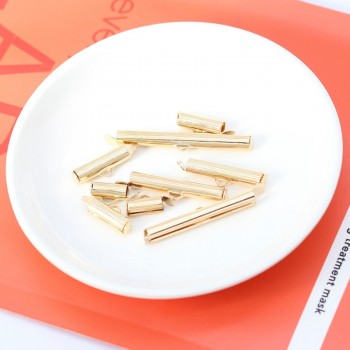 50p 10/13/16/20/25/30/35/40mm Silver Gold Beaded Miyuki Slide On End Clasp Tube Sliders End Caps Connector for Beadwork Cylinder