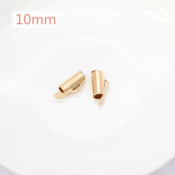 50p 10/13/16/20/25/30/35/40mm Silver Gold Beaded Miyuki Slide On End Clasp Tube Sliders End Caps Connector for Beadwork Cylinder