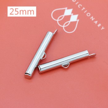 50p 10/13/16/20/25/30/35/40mm Silver Gold Beaded Miyuki Slide On End Clasp Tube Sliders End Caps Connector for Beadwork Cylinder