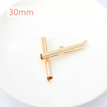 50p 10/13/16/20/25/30/35/40mm Silver Gold Beaded Miyuki Slide On End Clasp Tube Sliders End Caps Connector for Beadwork Cylinder