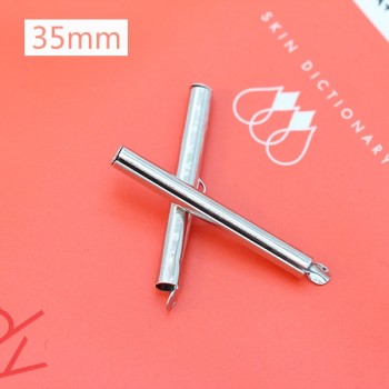 50p 10/13/16/20/25/30/35/40mm Silver Gold Beaded Miyuki Slide On End Clasp Tube Sliders End Caps Connector for Beadwork Cylinder