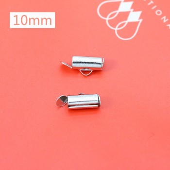 50p 10/13/16/20/25/30/35/40mm Silver Gold Beaded Miyuki Slide On End Clasp Tube Sliders End Caps Connector for Beadwork Cylinder