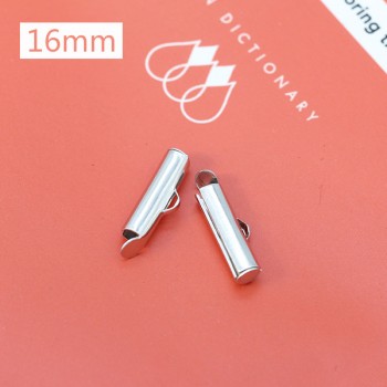 50p 10/13/16/20/25/30/35/40mm Silver Gold Beaded Miyuki Slide On End Clasp Tube Sliders End Caps Connector for Beadwork Cylinder