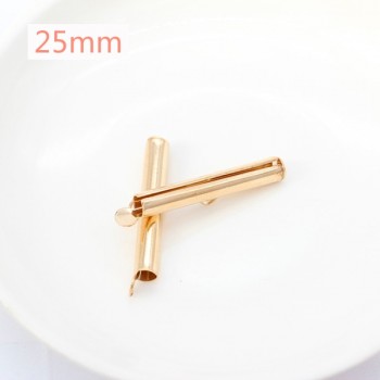 50p 10/13/16/20/25/30/35/40mm Silver Gold Beaded Miyuki Slide On End Clasp Tube Sliders End Caps Connector for Beadwork Cylinder