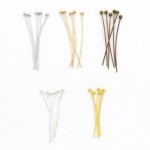 100pcs 4 Size Glossy Silver Gold Colors Metal Ball Heads Pin Diy Supplies For Jewelry Making Findings Accessories Wholesale