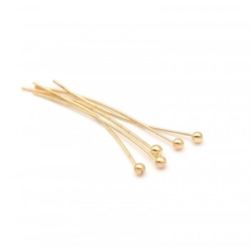 100pcs 4 Size Glossy Silver Gold Colors Metal Ball Heads Pin Diy Supplies For Jewelry Making Findings Accessories Wholesale