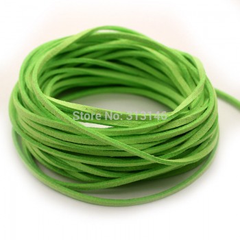 3mm 10yds Flat Faux Suede Braided Cord Korean Velvet Leather DIY Handmade Beading Bracelet Jewelry Making Thread String Rope