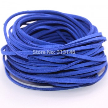 3mm 10yds Flat Faux Suede Braided Cord Korean Velvet Leather DIY Handmade Beading Bracelet Jewelry Making Thread String Rope
