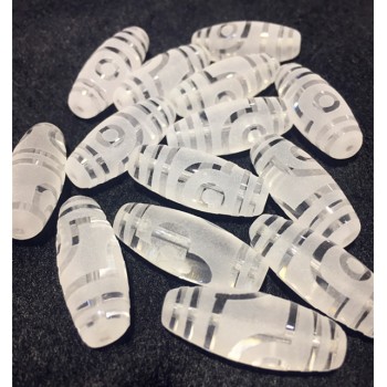 30mm*12mm Pure Natural White Crystal Stone Tibetan Bodhi 1/2/3/5/6/7/8/12/13/15/21 eyes Stone Dzi beads DYI Jewelry best offer