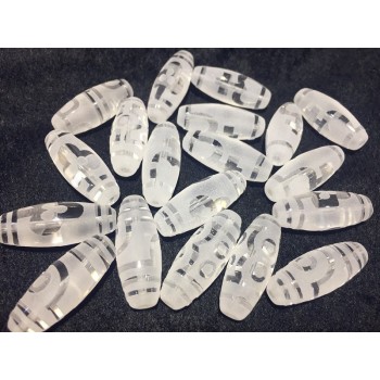 30mm*12mm Pure Natural White Crystal Stone Tibetan Bodhi 1/2/3/5/6/7/8/12/13/15/21 eyes Stone Dzi beads DYI Jewelry best offer