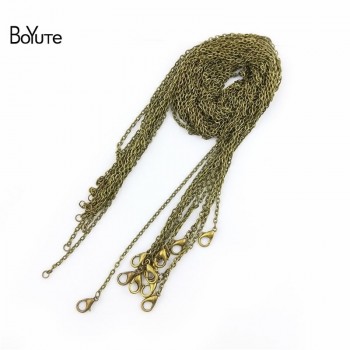 BoYuTe 10 Pieces 2*3MM Loop 65-70-90CM Length Antique Bronze Chain Diy Hand Made Jewelry Findings for Necklace making
